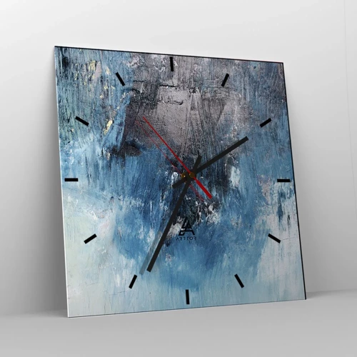 Reloj de pared - Reloj de vidrio - Rapsodia celeste - 30x30 cm