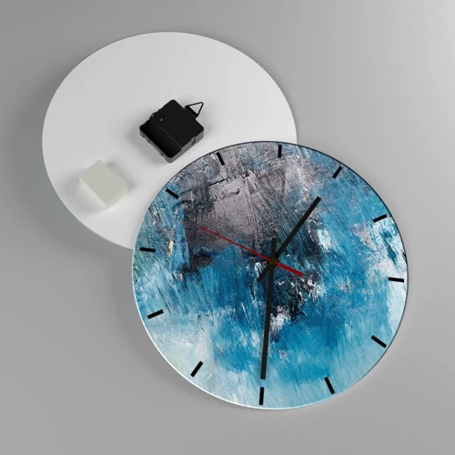 Reloj de pared - Reloj de vidrio - Rapsodia celeste - 30x30 cm