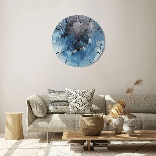 Reloj de pared - Reloj de vidrio - Rapsodia celeste - 40x40 cm