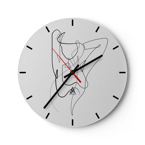 Reloj de pared - Reloj de vidrio - Realmente, tal y como eres - 30x30 cm