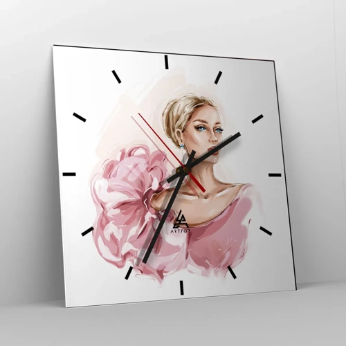 Reloj de pared - Reloj de vidrio - Recuérdame como una pintura... - 40x40 cm