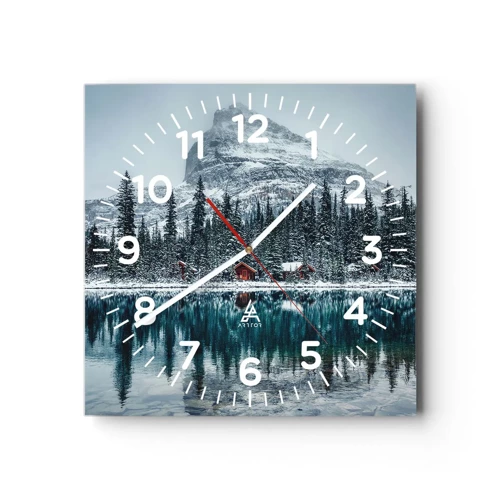Reloj de pared - Reloj de vidrio - Retiro canadiense - 30x30 cm