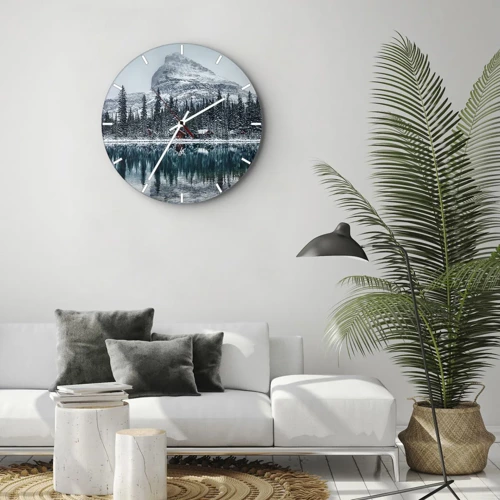 Reloj de pared - Reloj de vidrio - Retiro canadiense - 40x40 cm