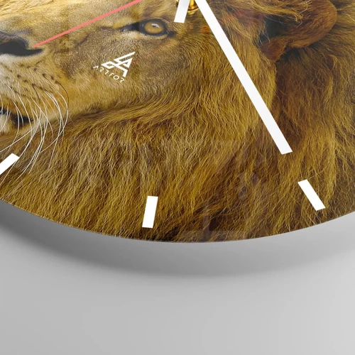 Reloj de pared - Reloj de vidrio - Retrato de un rey - 30x30 cm