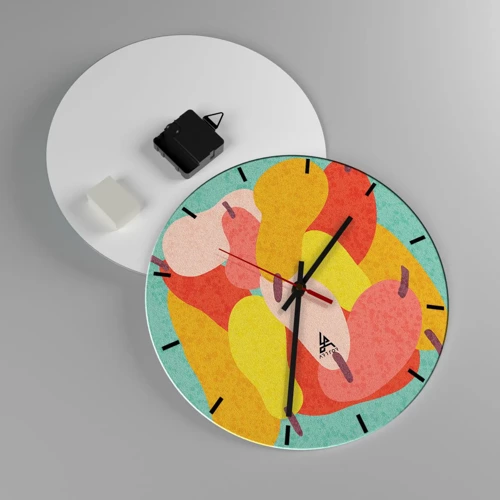 Reloj de pared - Reloj de vidrio - Saborear el sol del verano - 30x30 cm