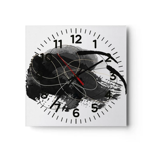 Reloj de pared - Reloj de vidrio - Salió de la negrura - 40x40 cm