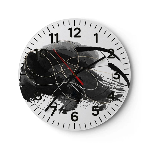 Reloj de pared - Reloj de vidrio - Salió de la negrura - 40x40 cm