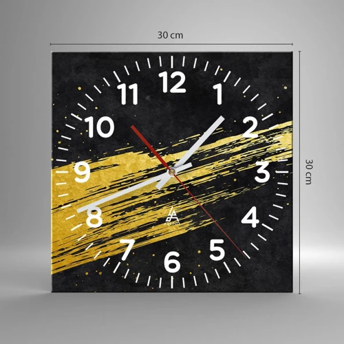 Reloj de pared - Reloj de vidrio - Saltar al hiperespacio - 30x30 cm