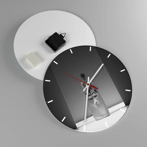 Reloj de pared - Reloj de vidrio - Sencillez refinada - 30x30 cm