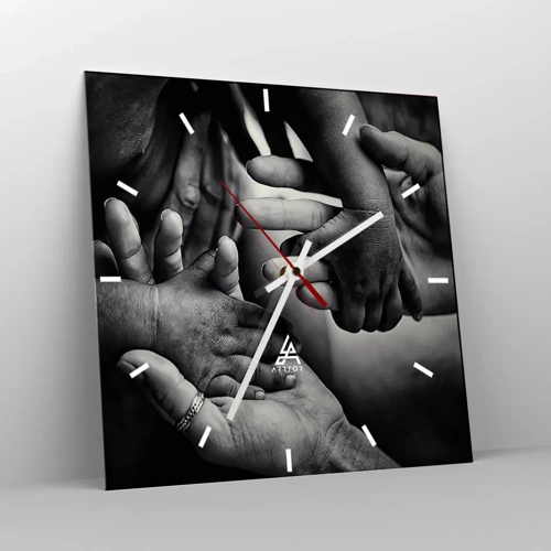 Reloj de pared - Reloj de vidrio - Ser humano - 30x30 cm
