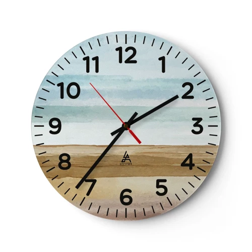 Reloj de pared - Reloj de vidrio - Serenidad - 30x30 cm