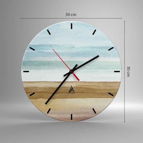 Reloj de pared - Reloj de vidrio - Serenidad - 30x30 cm
