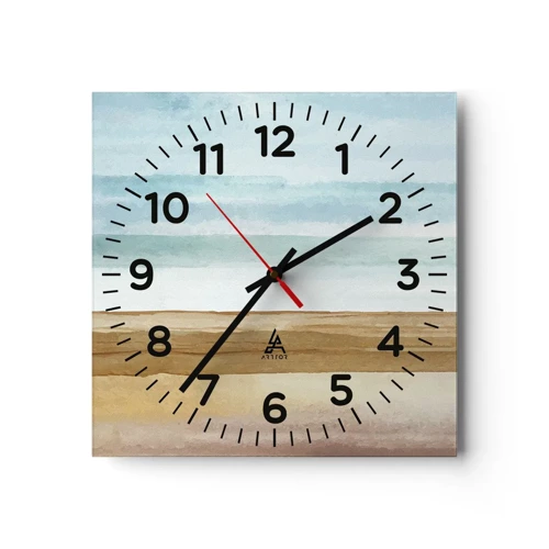 Reloj de pared - Reloj de vidrio - Serenidad - 40x40 cm