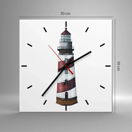Reloj de pared - Reloj de vidrio - Siempre en guardia - 30x30 cm