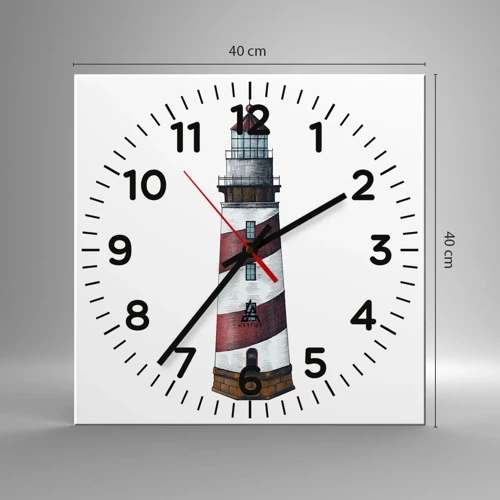Reloj de pared - Reloj de vidrio - Siempre en guardia - 40x40 cm