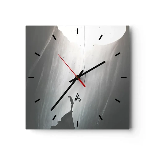 Reloj de pared - Reloj de vidrio - Siempre hay una salida - 30x30 cm