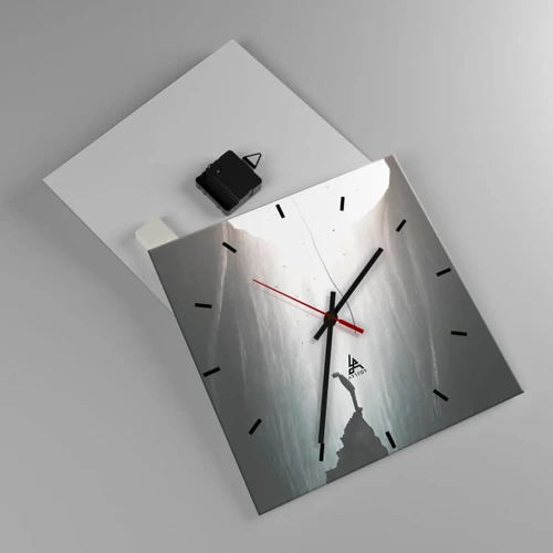 Reloj de pared - Reloj de vidrio - Siempre hay una salida - 30x30 cm