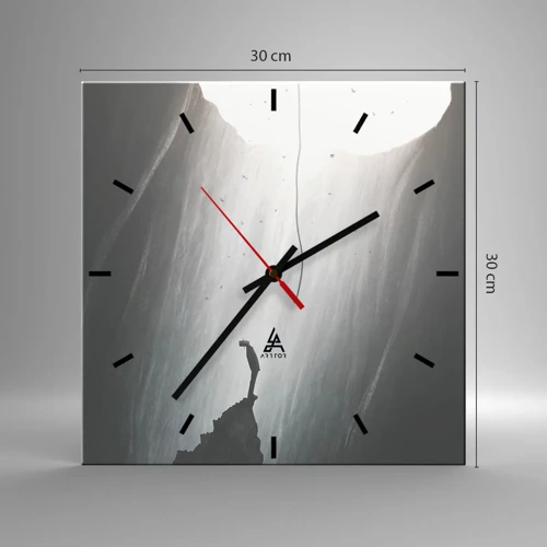 Reloj de pared - Reloj de vidrio - Siempre hay una salida - 30x30 cm