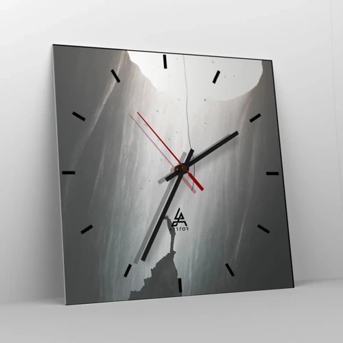 Reloj de pared - Reloj de vidrio - Siempre hay una salida - 30x30 cm