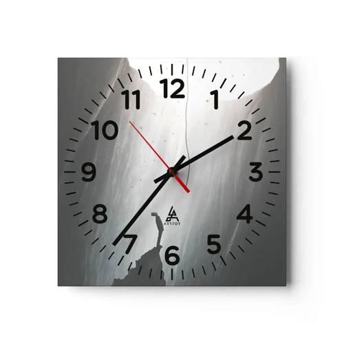 Reloj de pared - Reloj de vidrio - Siempre hay una salida - 40x40 cm