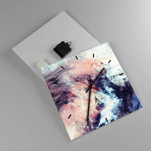 Reloj de pared - Reloj de vidrio - Siente el viento - 30x30 cm