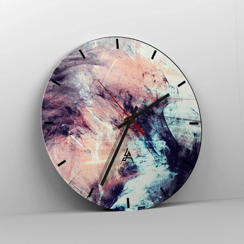 Reloj de pared - Reloj de vidrio - Siente el viento - 30x30 cm