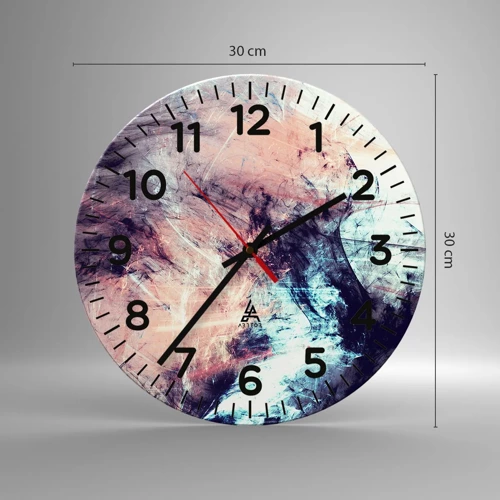 Reloj de pared - Reloj de vidrio - Siente el viento - 30x30 cm