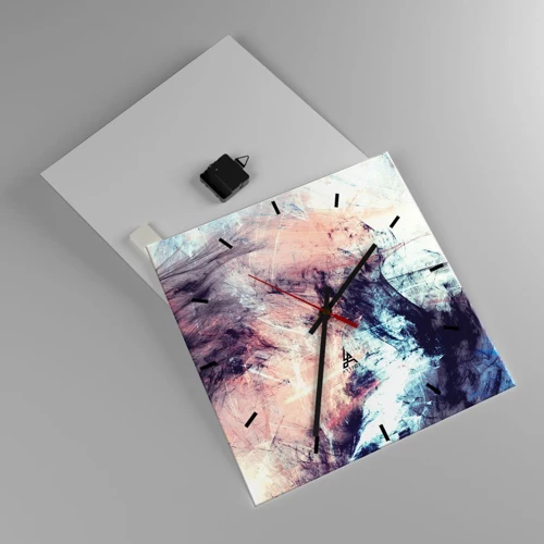 Reloj de pared - Reloj de vidrio - Siente el viento - 40x40 cm