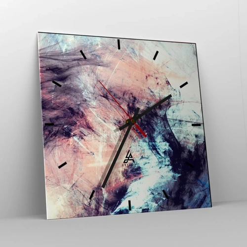 Reloj de pared - Reloj de vidrio - Siente el viento - 40x40 cm