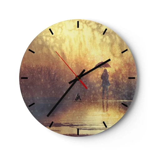 Reloj de pared - Reloj de vidrio - Siento que alguien me mira - 30x30 cm