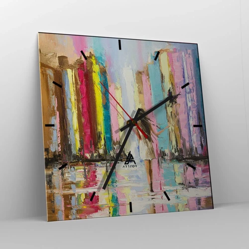 Reloj de pared - Reloj de vidrio - Sígueme - 30x30 cm