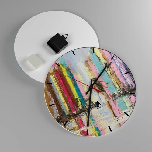 Reloj de pared - Reloj de vidrio - Sígueme - 30x30 cm