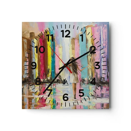 Reloj de pared - Reloj de vidrio - Sígueme - 40x40 cm