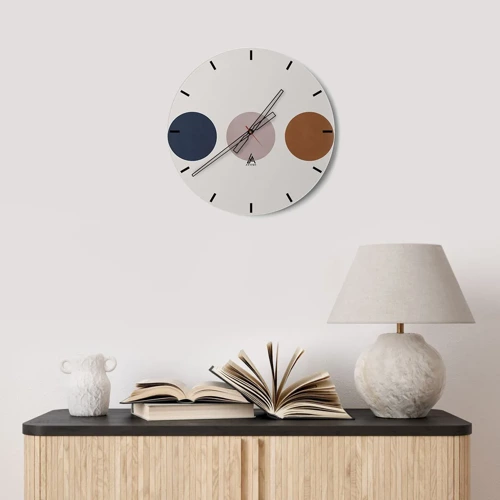 Reloj de pared - Reloj de vidrio - Símbolo de perfección - 30x30 cm