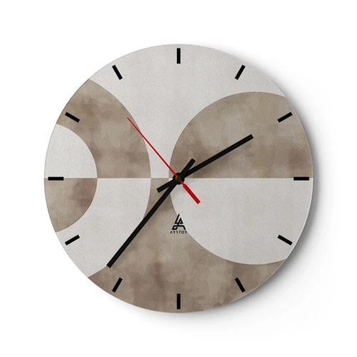 Reloj de pared - Reloj de vidrio - Similitudes y diferencias - 30x30 cm