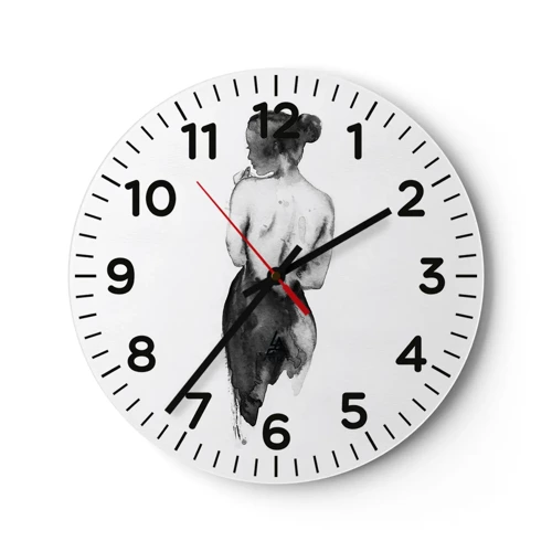 Reloj de pared - Reloj de vidrio - Sin ella el mundo deja de tener sentido - 30x30 cm