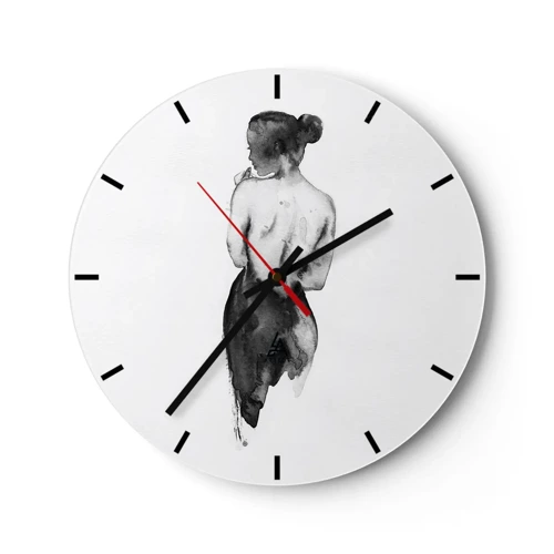 Reloj de pared - Reloj de vidrio - Sin ella el mundo deja de tener sentido - 30x30 cm