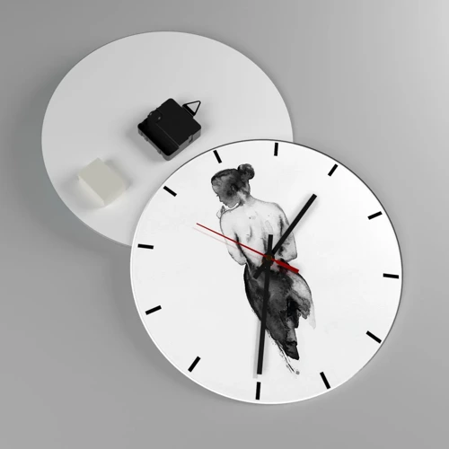 Reloj de pared - Reloj de vidrio - Sin ella el mundo deja de tener sentido - 30x30 cm