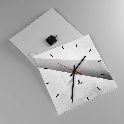 Reloj de pared - Reloj de vidrio - Sin un destino claro - 40x40 cm