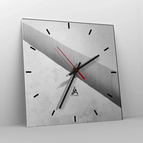 Reloj de pared - Reloj de vidrio - Sin un destino claro - 40x40 cm