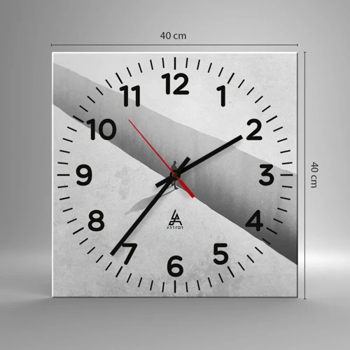 Reloj de pared - Reloj de vidrio - Sin un destino claro - 40x40 cm