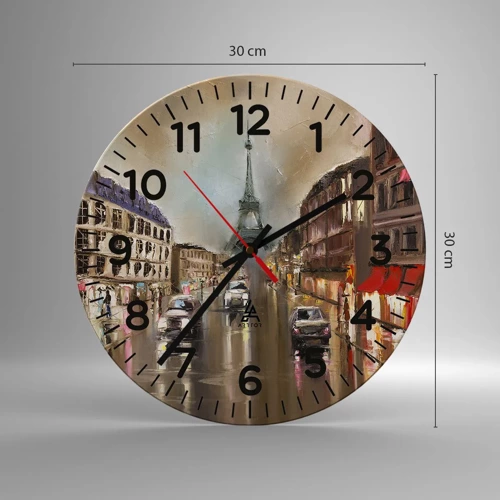 Reloj de pared - Reloj de vidrio - Solo ella importa - 30x30 cm