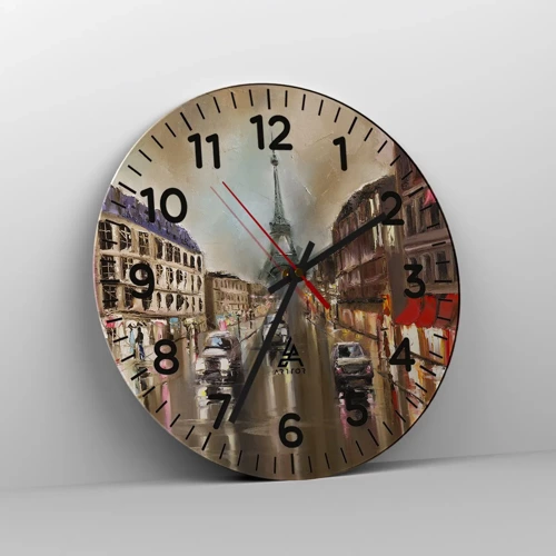 Reloj de pared - Reloj de vidrio - Solo ella importa - 30x30 cm