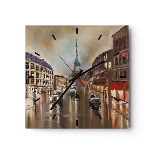 Reloj de pared - Reloj de vidrio - Solo ella importa - 40x40 cm