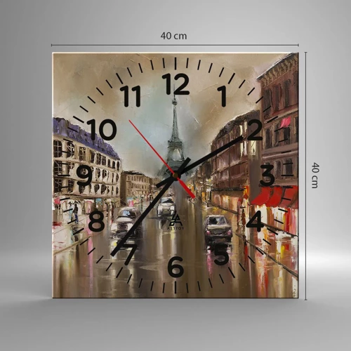 Reloj de pared - Reloj de vidrio - Solo ella importa - 40x40 cm