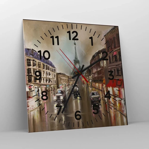 Reloj de pared - Reloj de vidrio - Solo ella importa - 40x40 cm