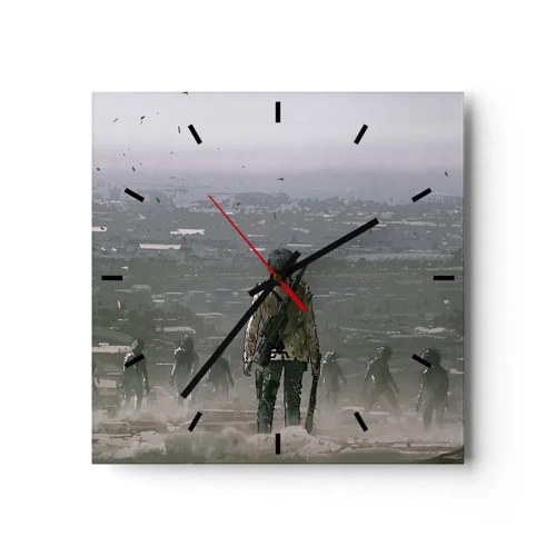 Reloj de pared - Reloj de vidrio - Soy leyenda - 40x40 cm