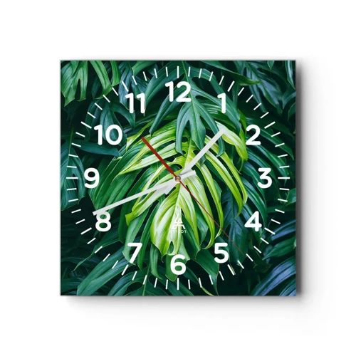 Reloj de pared - Reloj de vidrio - Sumérjase en la frescura - 30x30 cm