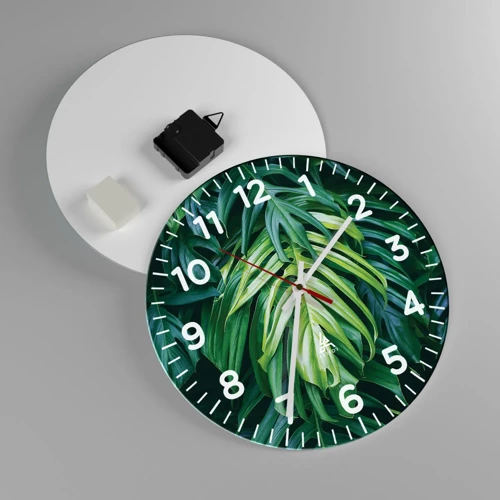 Reloj de pared - Reloj de vidrio - Sumérjase en la frescura - 30x30 cm