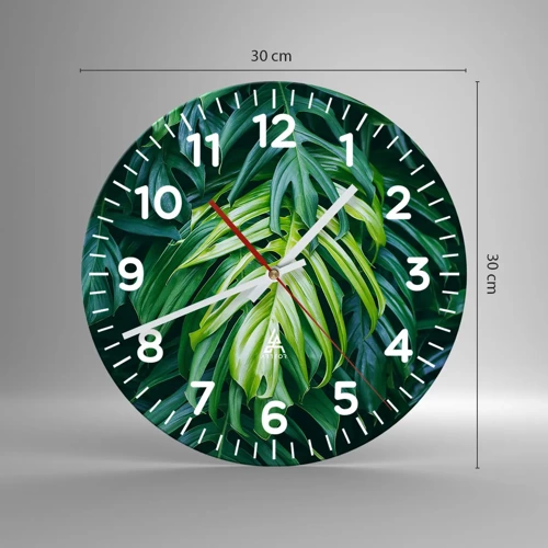 Reloj de pared - Reloj de vidrio - Sumérjase en la frescura - 30x30 cm